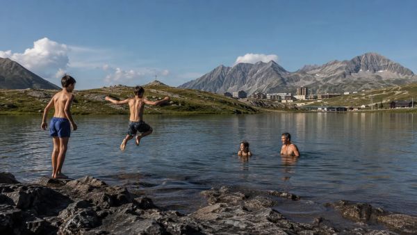 Optimiser vos vacances en famille avec une baignade au lac de montagne de Tignes